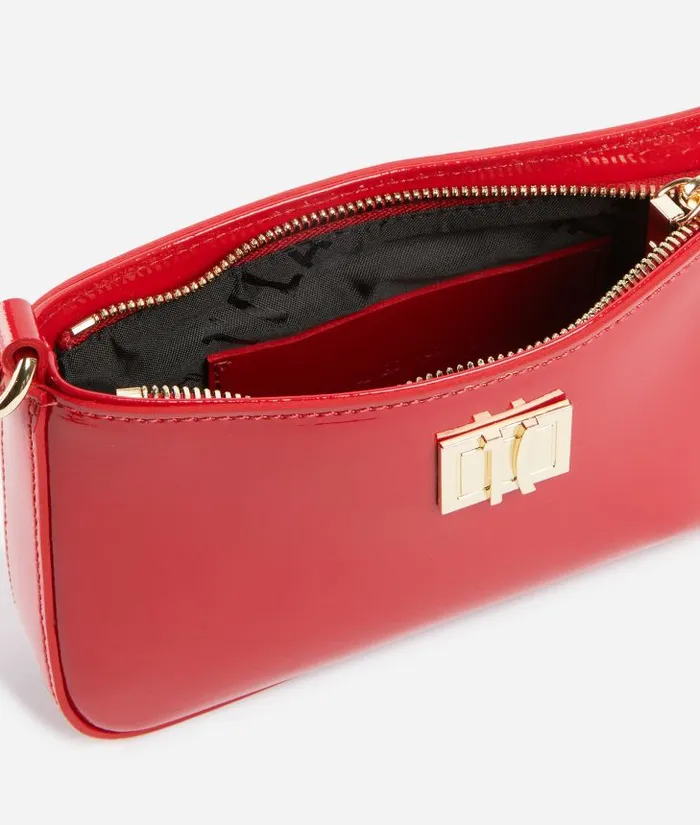 Woman Mini Bags and Pouches Alviero Martini Winter Spirit Pouch With Chain And Crossbody Strap Red