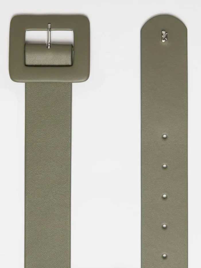 Woman Nappa Leather Belt Kaki Maxmara Belts
