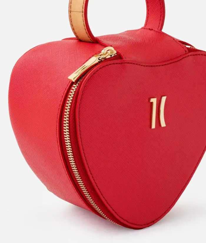 Woman Pouches and Toiletry Bags Alviero Martini Flying City HeartShaped Beauty Case Pearly Red