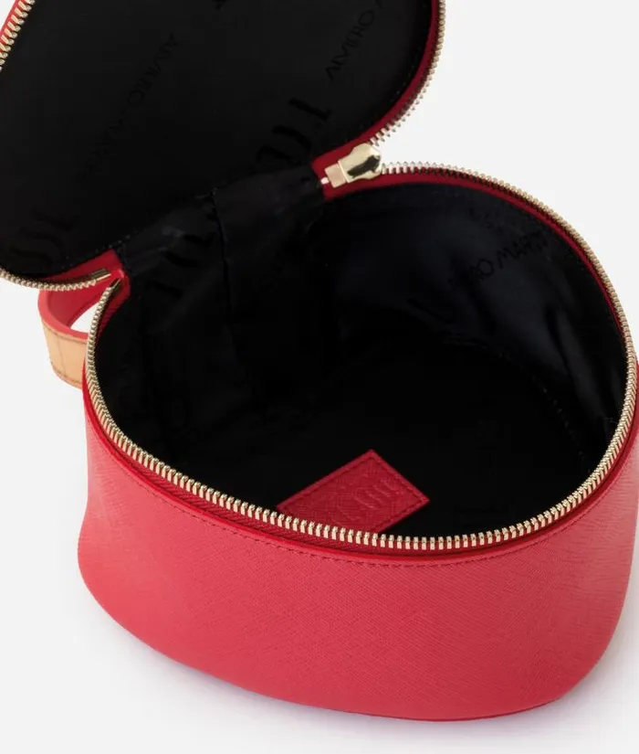 Woman Pouches and Toiletry Bags Alviero Martini Flying City HeartShaped Beauty Case Pearly Red