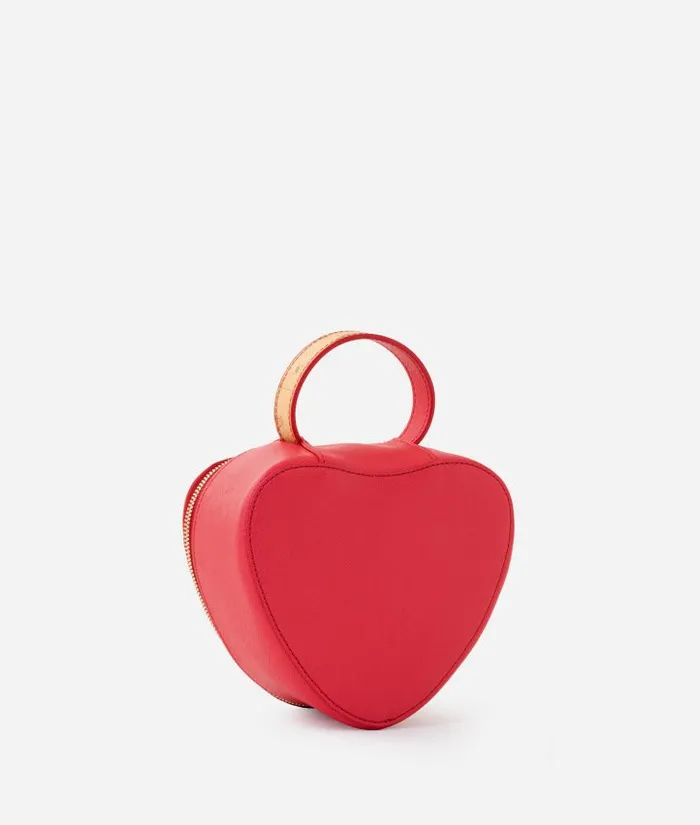 Woman Pouches and Toiletry Bags Alviero Martini Flying City HeartShaped Beauty Case Pearly Red