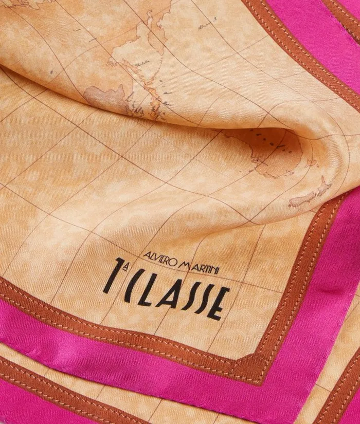 Woman Scarves and Shawls Alviero Martini Geo Classic Foulard 5021550 Magenta