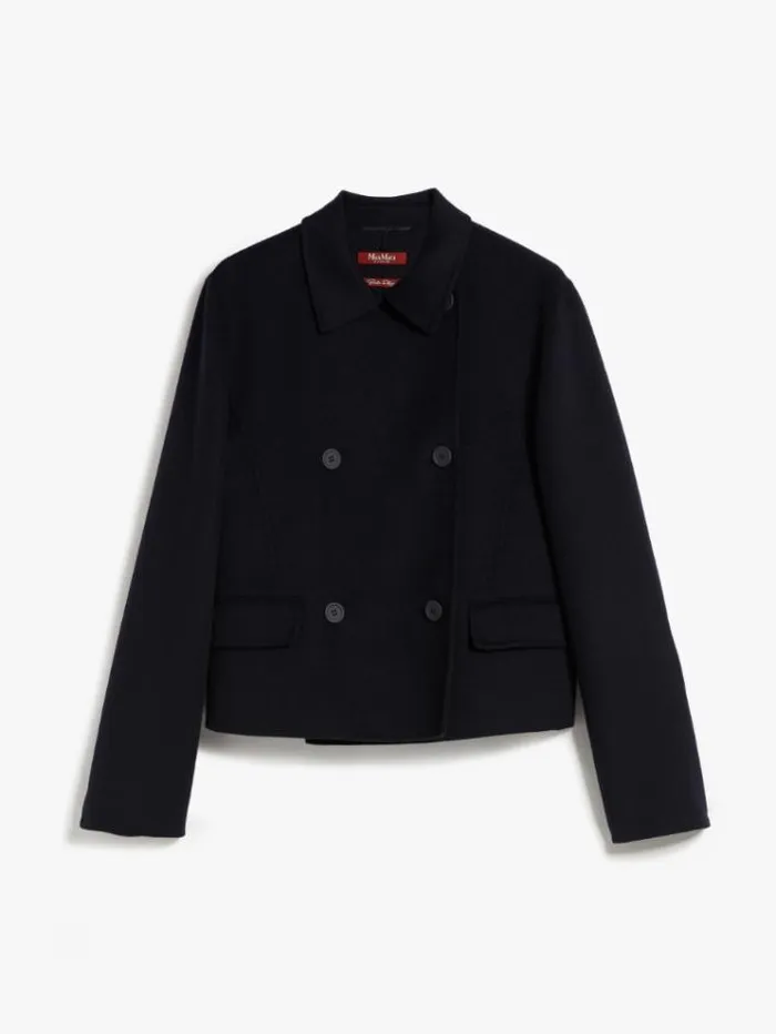 Woman Short Wool Cashmere And Silk Jacket Midnightblue Maxmara Suit Woman Short Wool Cashmere And Silk Jacket Midnightblue Maxmara Suit