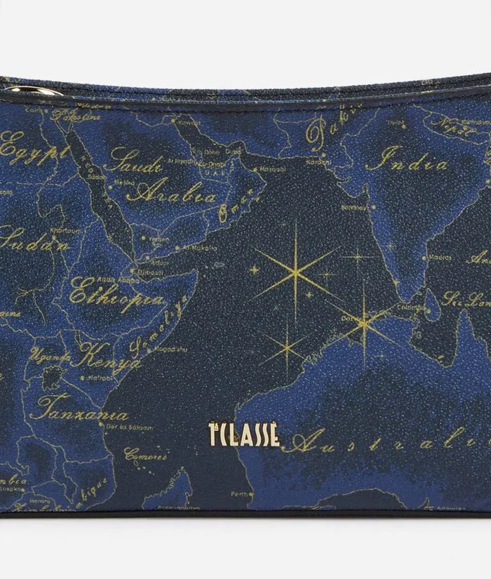 Woman Shoulder Bags Alviero Martini Geo Midnight Shoulder Bag With Crossbody Strap Night Blue