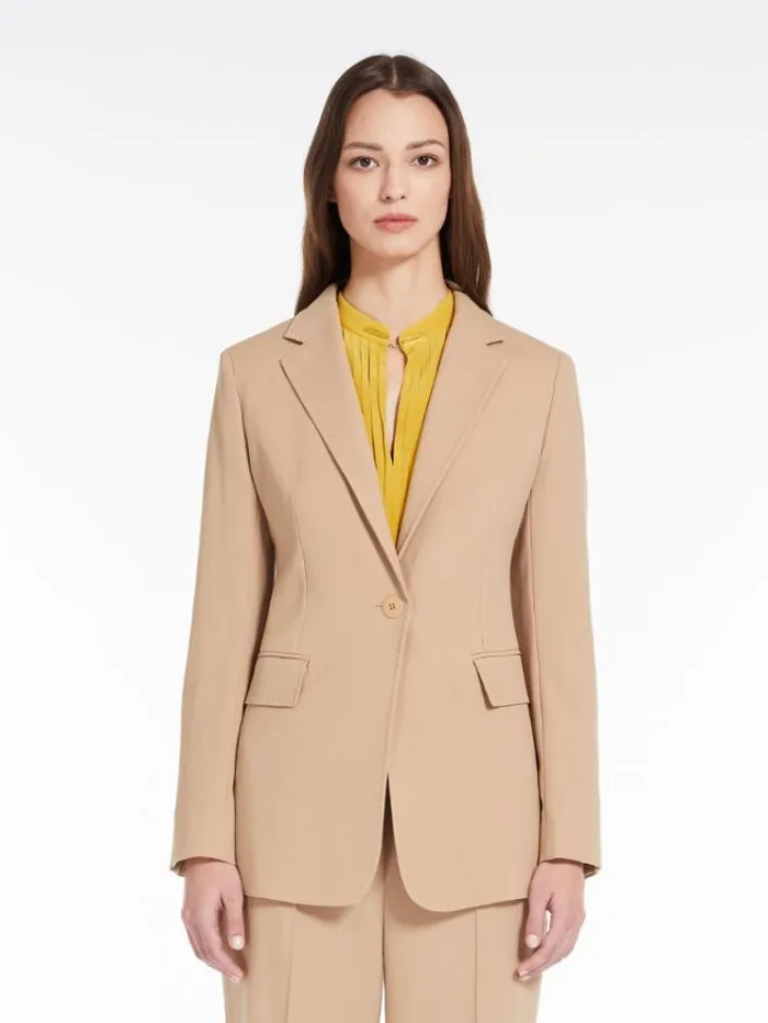 Woman Singlebreasted Wool Jacket Camel Maxmara Suit