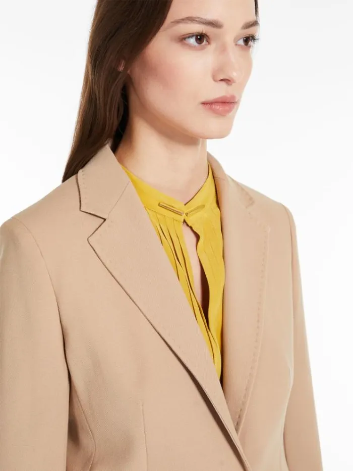 Woman Singlebreasted Wool Jacket Camel Maxmara Suit Woman Singlebreasted Wool Jacket Camel Maxmara Suit