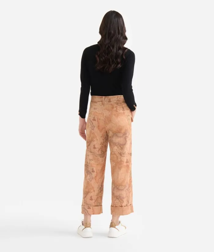 Woman Skirts and Trousers Alviero Martini Corduroy Trousers Geo Classic