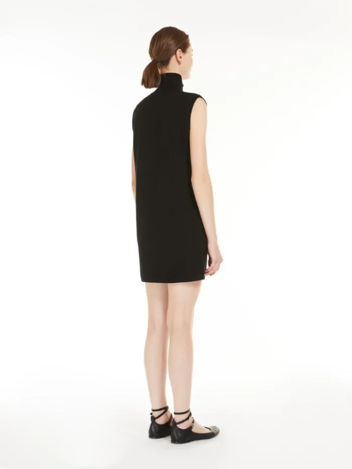 Woman Sleeveless Wool Dress Black Maxmara Dresses Woman Sleeveless Wool Dress Black Maxmara Dresses