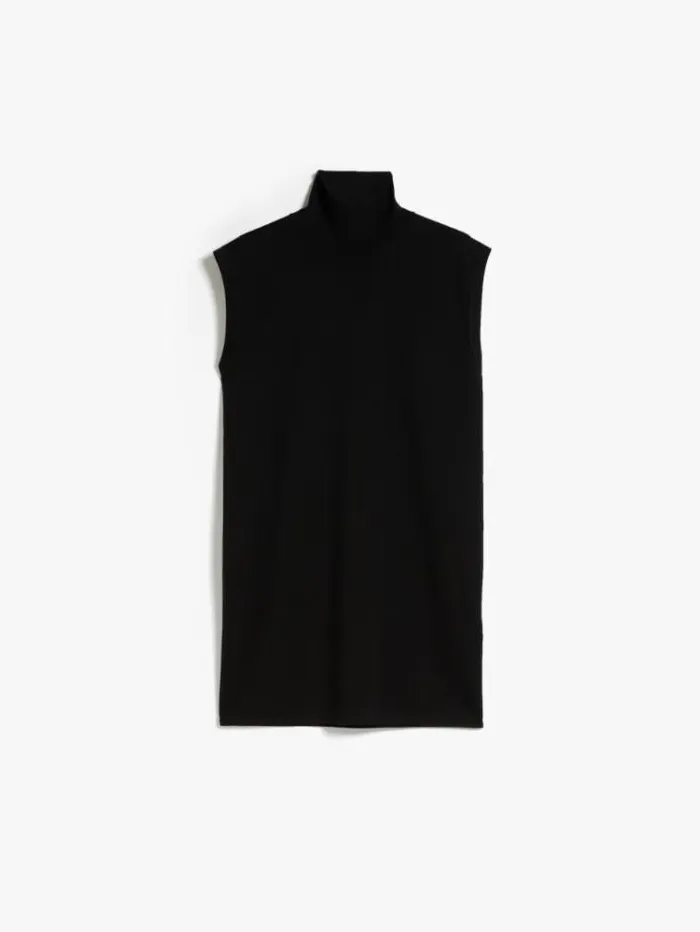 Woman Sleeveless Wool Dress Black Maxmara Dresses Woman Sleeveless Wool Dress Black Maxmara Dresses