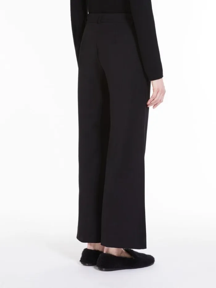 Woman Stretch Cotton Trousers Black Maxmara Trousers Woman Stretch Cotton Trousers Black Maxmara Trousers