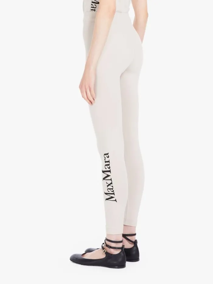 Woman Technical Fabric Logo Leggings White Maxmara Hosiery Woman Technical Fabric Logo Leggings White Maxmara Hosiery