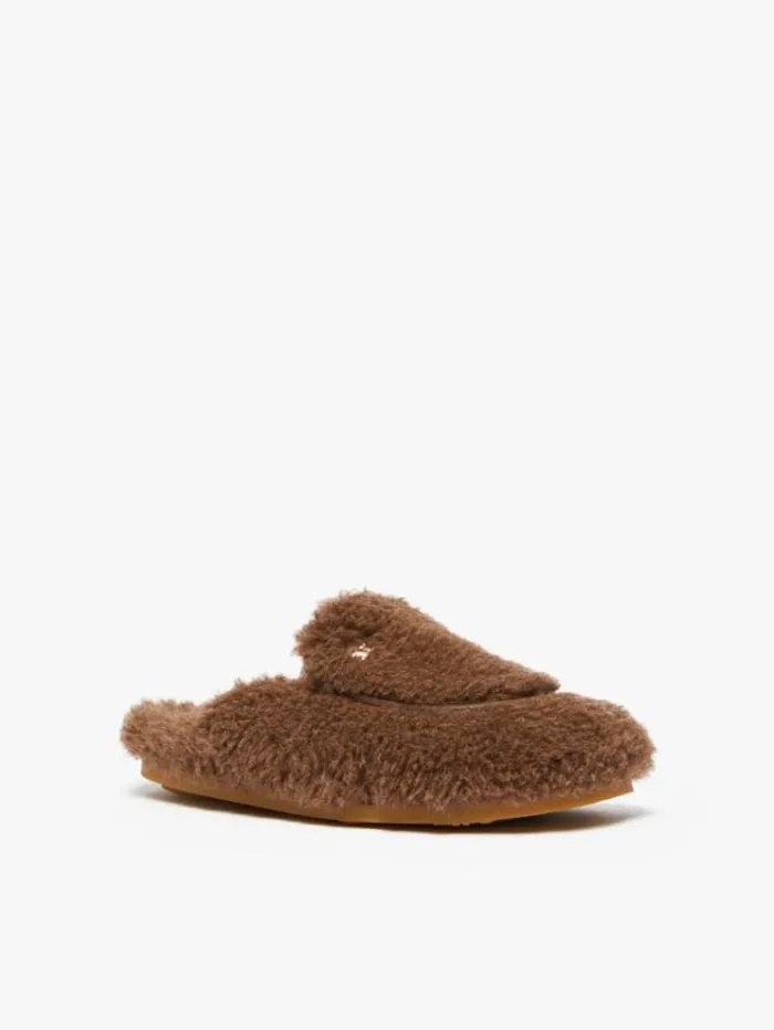 Woman Teddy Mules Brown Maxmara Flat Shoes