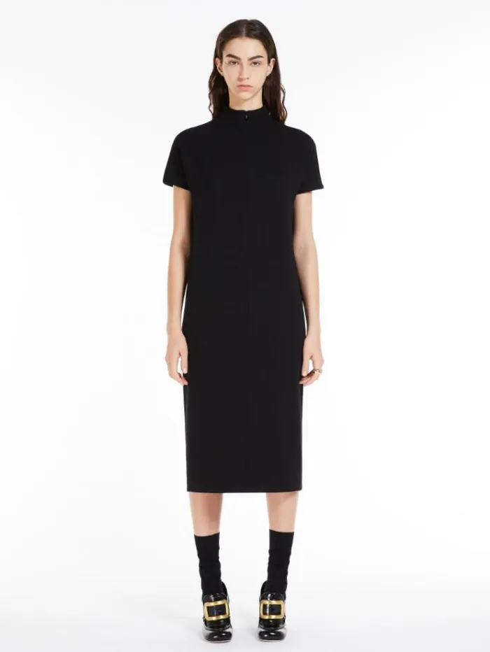 Woman Textured Jersey Dress Black Maxmara Dresses