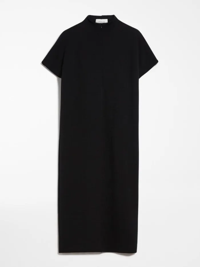 Woman Textured Jersey Dress Black Maxmara Dresses Woman Textured Jersey Dress Black Maxmara Dresses