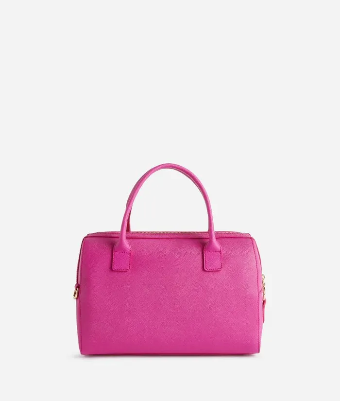Woman Top Handle Bags Alviero Martini Digital City Bowler Bag With Crossbody Strap Magenta