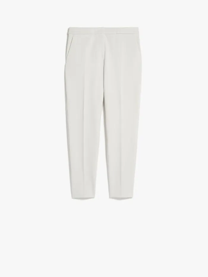 Woman Viscose Jersey Trousers Pearl Grey Maxmara Trousers Woman Viscose Jersey Trousers Pearl Grey Maxmara Trousers