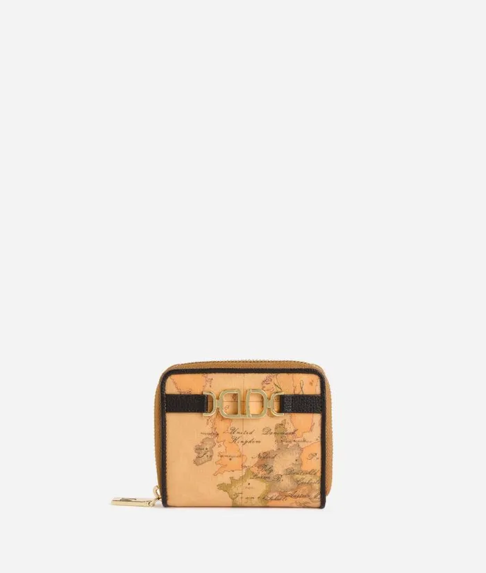 Woman Wallets Alviero Martini 3d Geo Small ZipAround Wallet Black