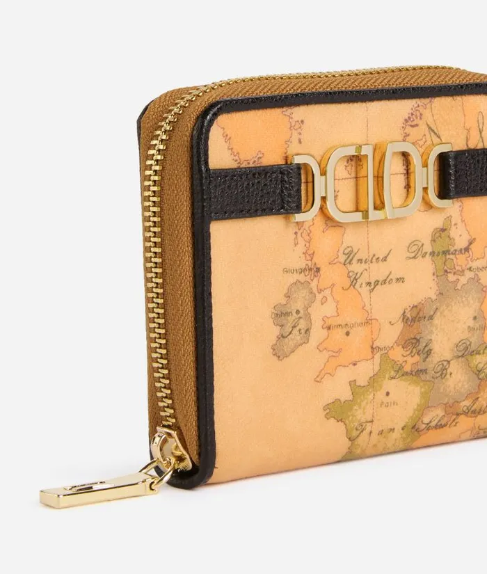 Woman Wallets Alviero Martini 3d Geo Small ZipAround Wallet Black