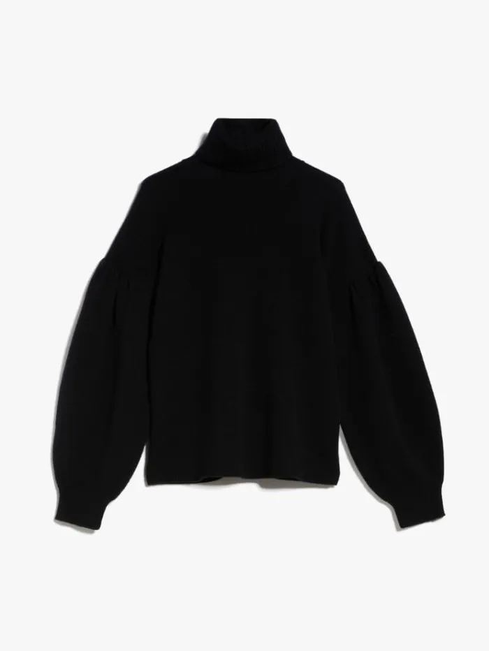 Woman Widesleeved Wool And Cashmere Jumper Black Maxmara Knitwear And Sweatshirts Woman Widesleeved Wool And Cashmere Jumper Black Maxmara Knitwear And Sweatshirts