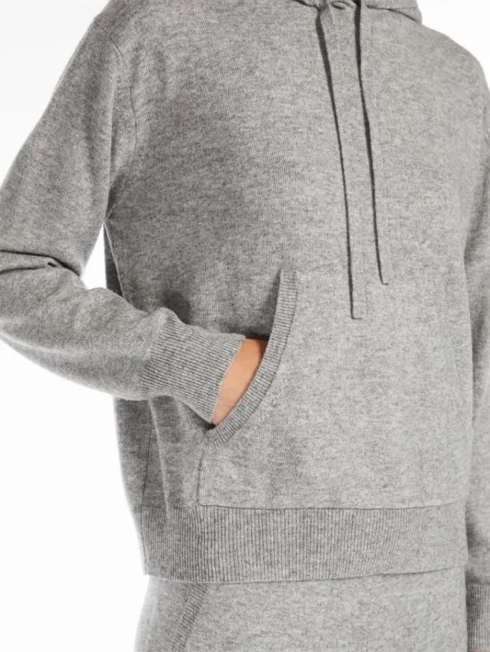 Woman Wool And Cashmere Sweatshirt Light Grey Maxmara Knitwear And Sweatshirts Woman Wool And Cashmere Sweatshirt Light Grey Maxmara Knitwear And Sweatshirts