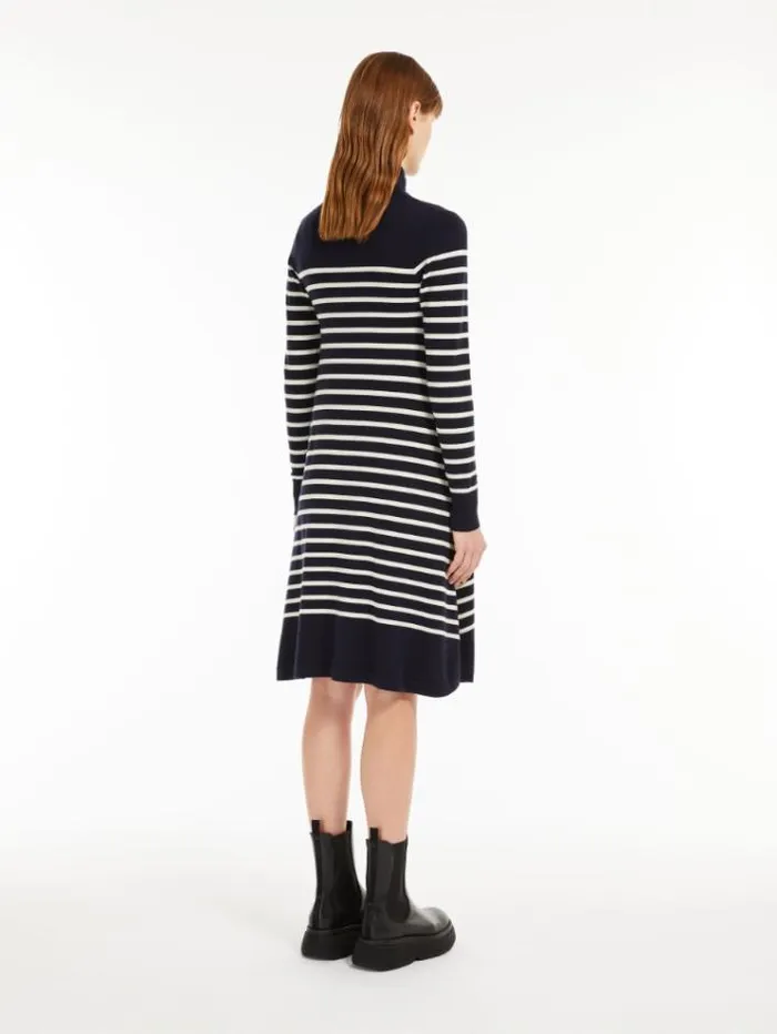 Woman Wool And Silk Yarn Dress Ultramarine Maxmara Dresses Woman Wool And Silk Yarn Dress Ultramarine Maxmara Dresses