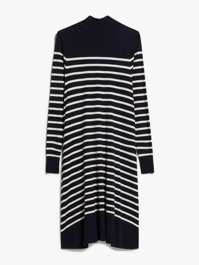 Woman Wool And Silk Yarn Dress Ultramarine Maxmara Dresses Woman Wool And Silk Yarn Dress Ultramarine Maxmara Dresses