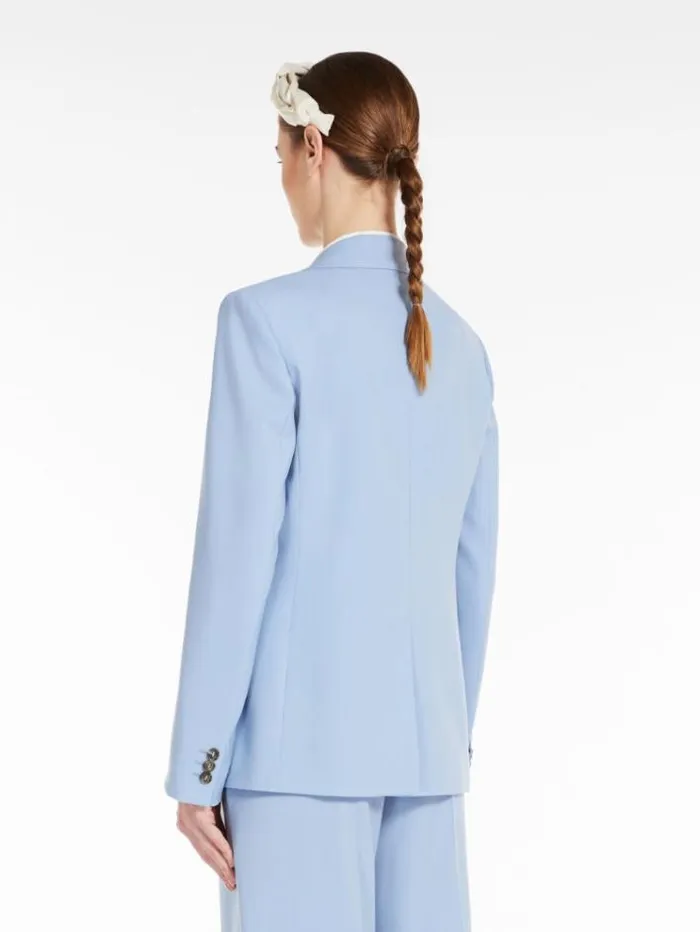 Woman Wool Blazer Light Blue Maxmara Suit Woman Wool Blazer Light Blue Maxmara Suit