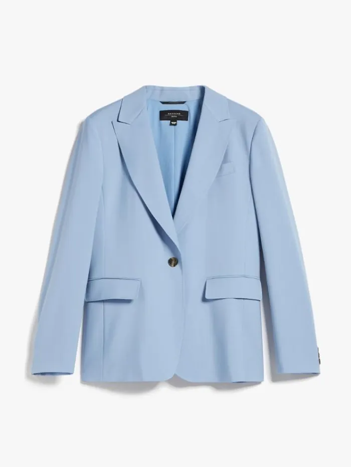 Woman Wool Blazer Light Blue Maxmara Suit Woman Wool Blazer Light Blue Maxmara Suit