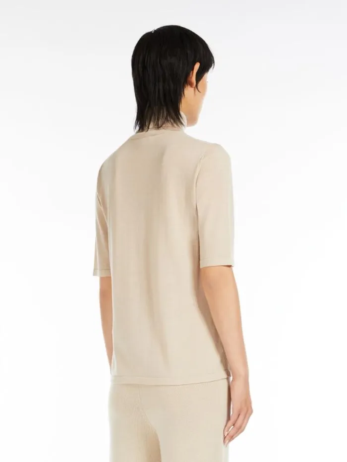 Woman Wool Knit Turtleneck Jumper Albino Maxmara Knitwear And Sweatshirts Woman Wool Knit Turtleneck Jumper Albino Maxmara Knitwear And Sweatshirts