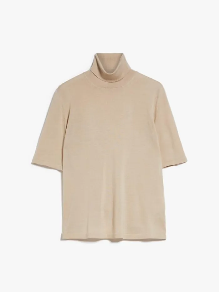 Woman Wool Knit Turtleneck Jumper Albino Maxmara Knitwear And Sweatshirts Woman Wool Knit Turtleneck Jumper Albino Maxmara Knitwear And Sweatshirts