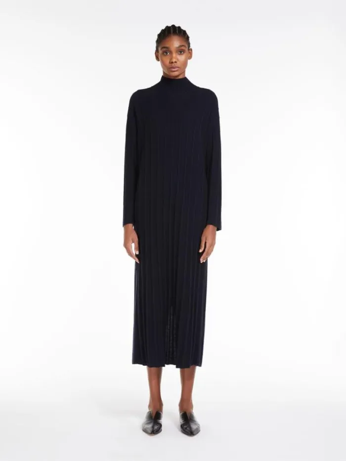 Woman Wool Yarn Dress Ultramarine Maxmara Dresses