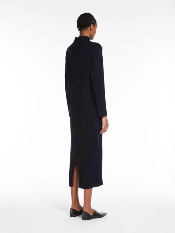 Woman Wool Yarn Dress Ultramarine Maxmara Dresses Woman Wool Yarn Dress Ultramarine Maxmara Dresses