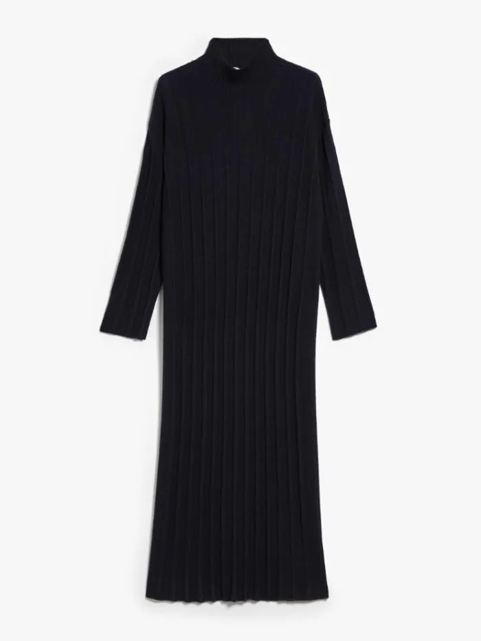 Woman Wool Yarn Dress Ultramarine Maxmara Dresses Woman Wool Yarn Dress Ultramarine Maxmara Dresses
