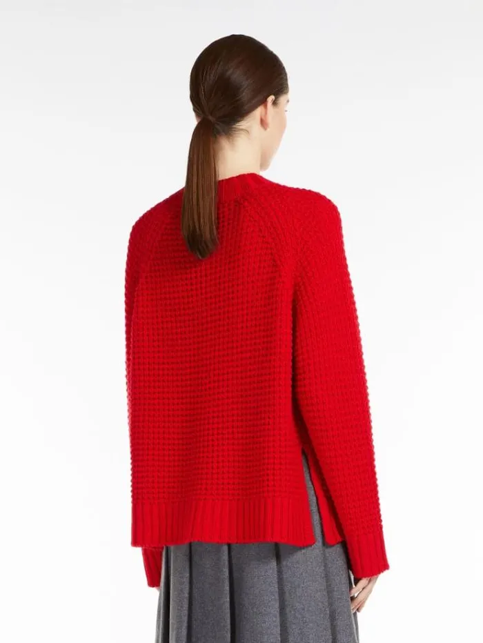 Woman Wool Yarn Sweater Red Maxmara Knitwear And Sweatshirts Woman Wool Yarn Sweater Red Maxmara Knitwear And Sweatshirts