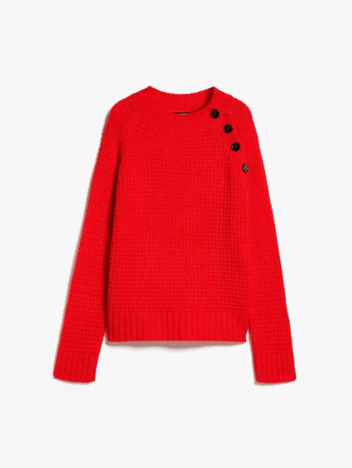 Woman Wool Yarn Sweater Red Maxmara Knitwear And Sweatshirts Woman Wool Yarn Sweater Red Maxmara Knitwear And Sweatshirts