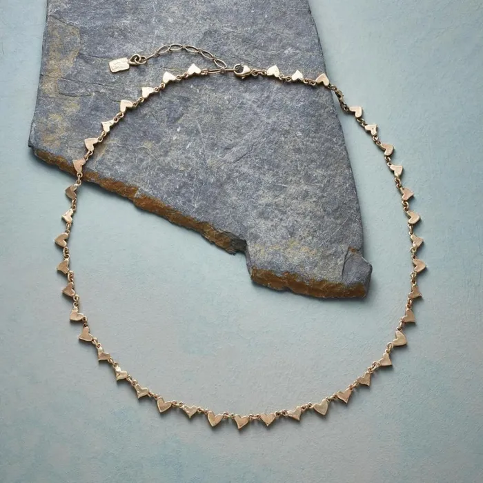 Women 14Kt Yellow Chain Of Hearts Necklace Sundance Catalog Necklaces Women 14Kt Yellow Chain Of Hearts Necklace Sundance Catalog Necklaces