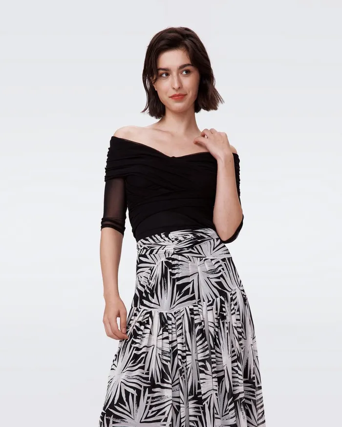 Women Alex Bodysuit Black DVF Tops