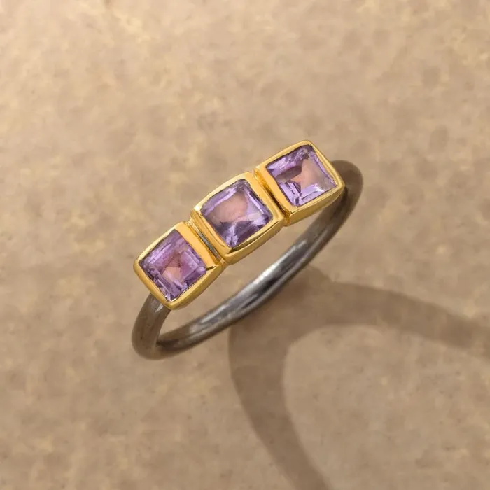Women Amethyst Line Ring Sundance Catalog Rings