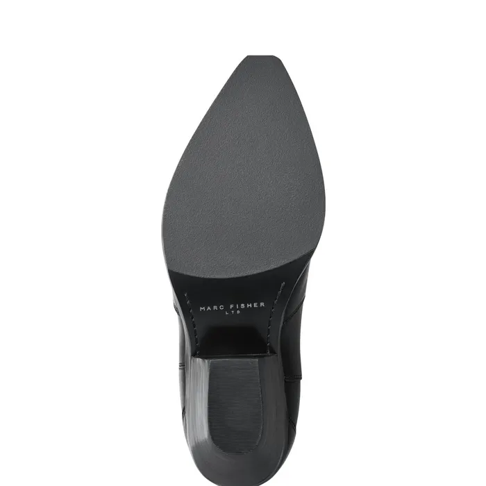 Women Ander Western Boot Black Leather Marc Fisher Boots and Booties