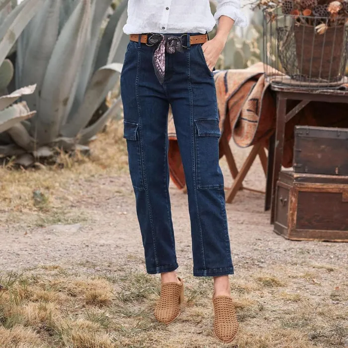 Women Annabel Cargo Jeans Dusk Sundance Catalog Denim Shop