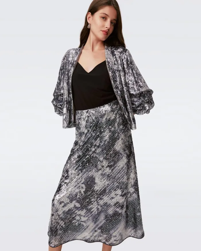 Women Araminta Skirt Shadow Dancer Black DVF Skirts