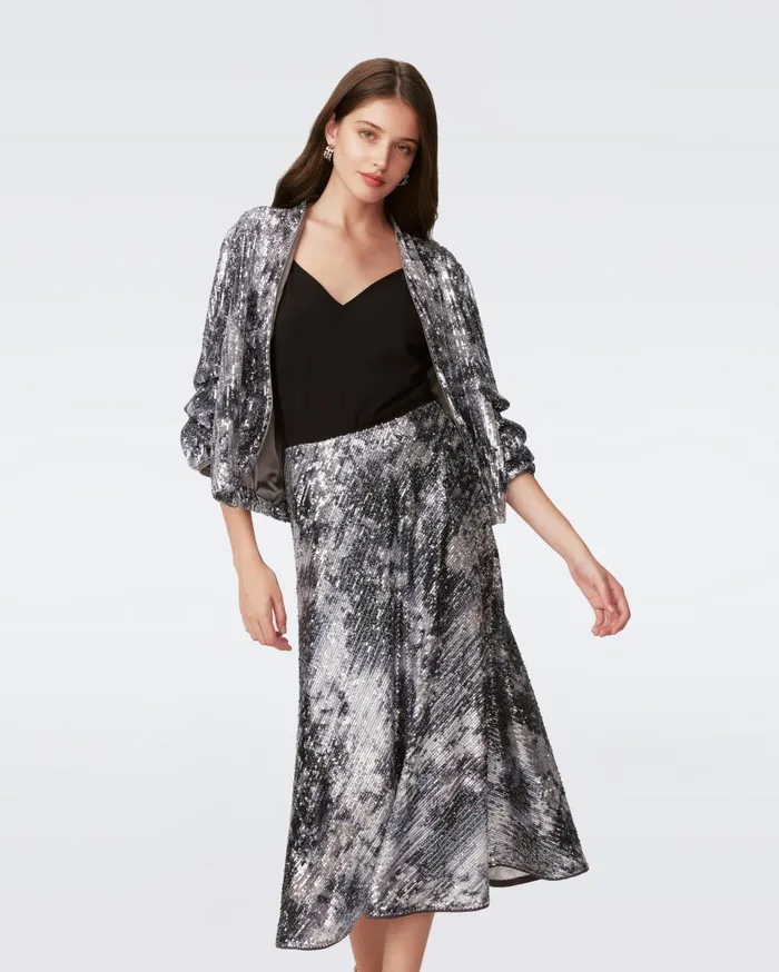 Women Araminta Skirt Shadow Dancer Black DVF Skirts