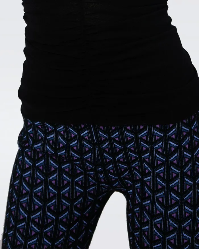 Women Ashdon Knit Jacquard Pants Tiny Stadium Geo Purple Blush DVF Pants and Shorts