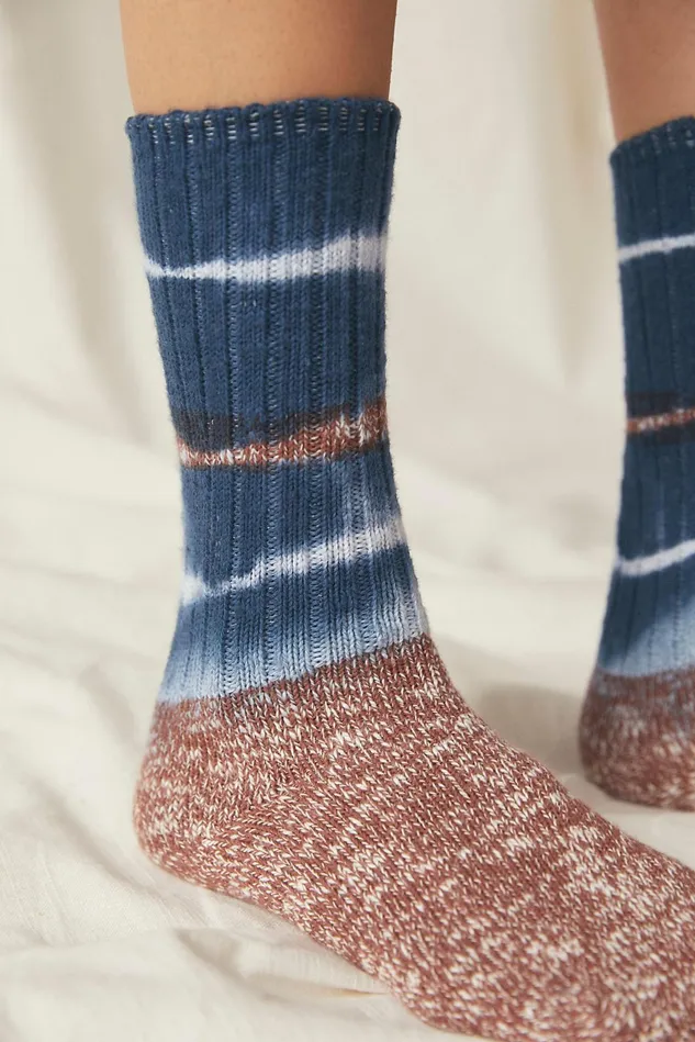 Women Athletic Shoes Free People Waterfall Tie Dye Hiker Socks Rust