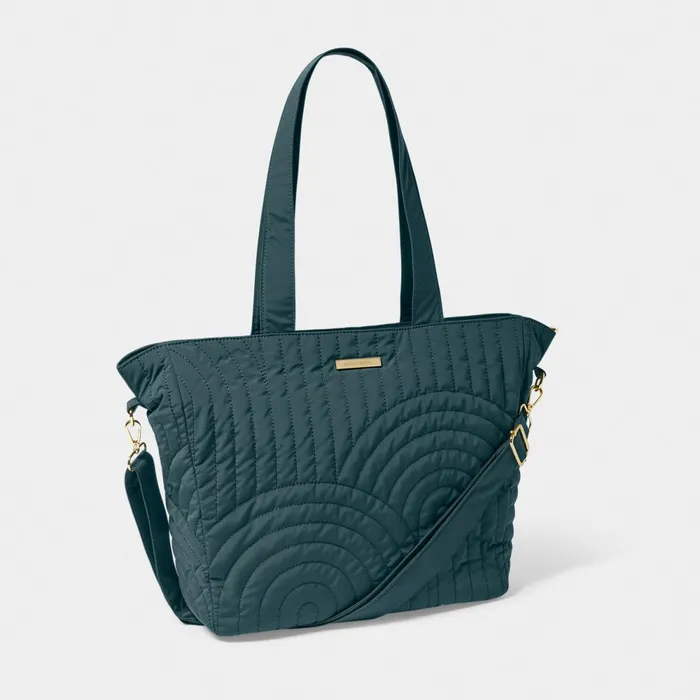 Women Baby Changing Bags and Pouches Katie Loxton Quilted Tote Bag 8211 Dusty Navy