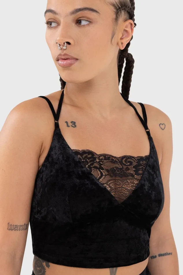 Women Basics Killstar Burnt Obsidian Top