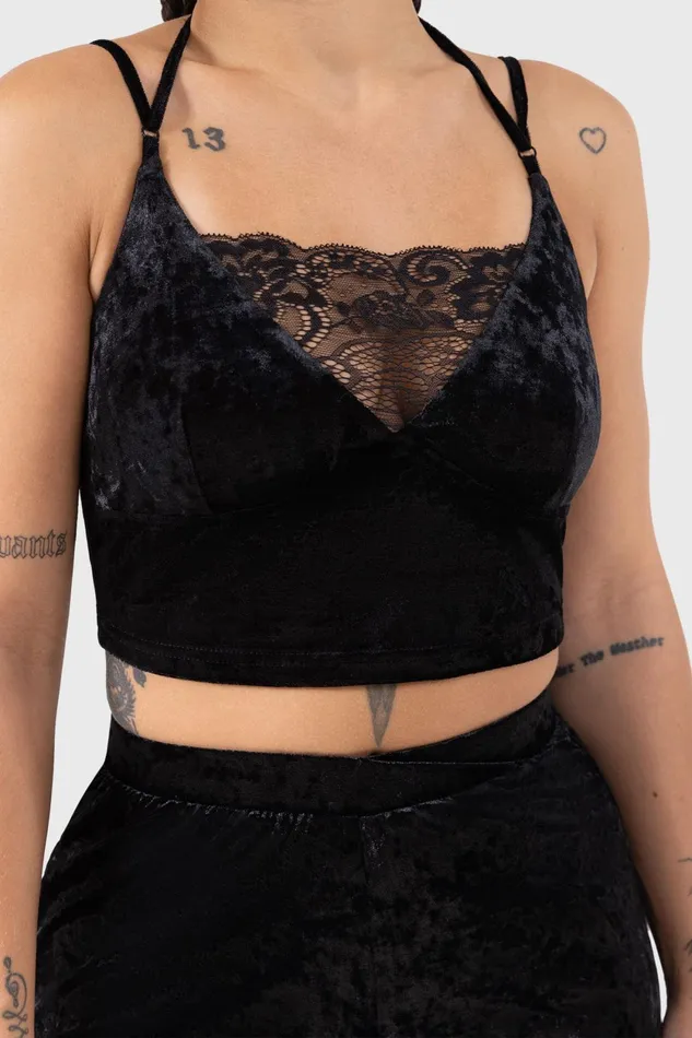 Women Basics Killstar Burnt Obsidian Top