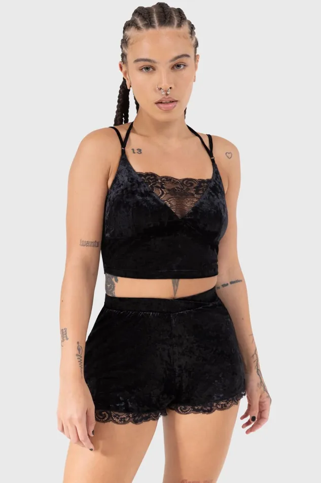 Women Basics Killstar Burnt Obsidian Top