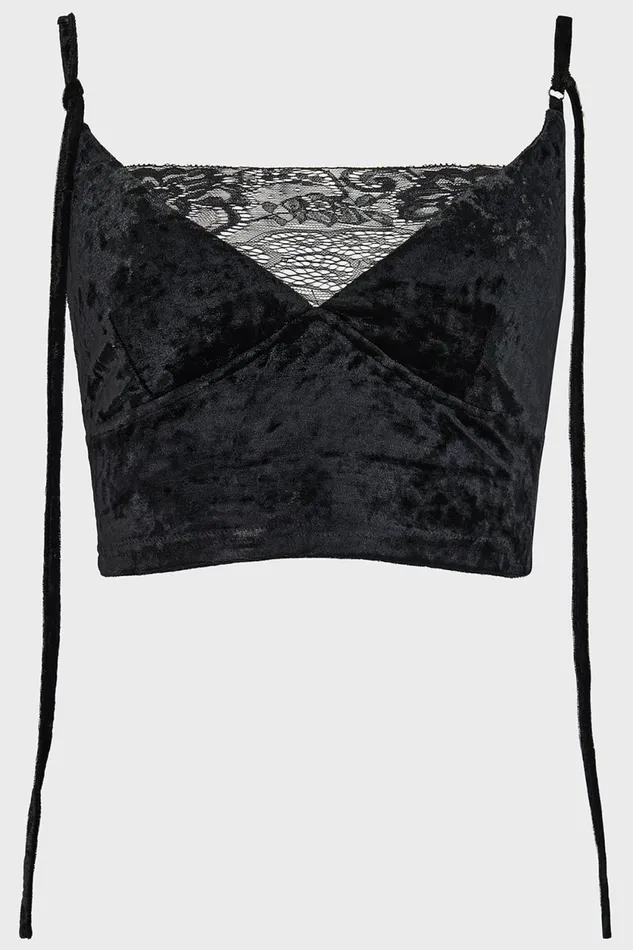 Women Basics Killstar Burnt Obsidian Top
