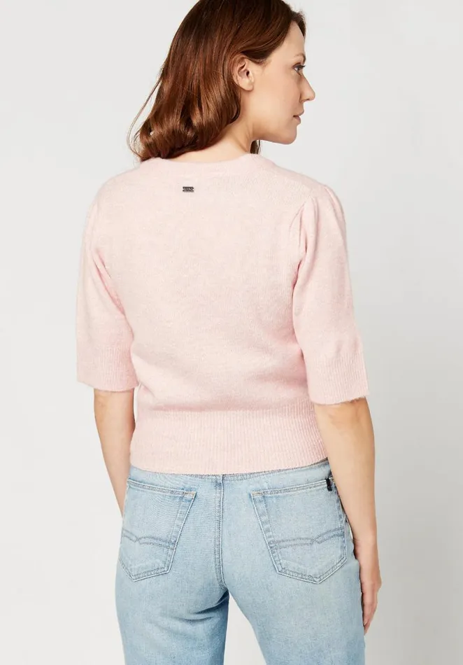 Women Bastien Puff Sleeve Sweater Dusty Rose Htr Buffalo David Bitton Sweaters